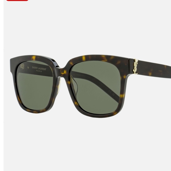 Saint Laurent Square Monogram Sunglasses SL M40 004 Havana 54mm YSL - Picture 2 of 9